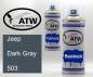 Preview: Jeep, Dark Gray, 503: 400ml Sprühdose + 400ml Klarlack - Set, von ATW Autoteile West.